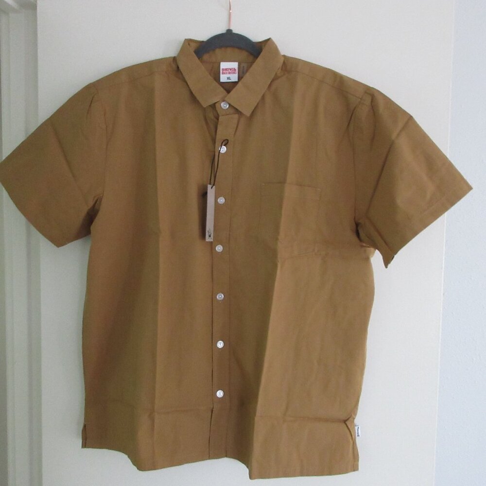Birdwell Beach Britches Men’s XL Sandpiper Shirt, Gold, New w/Tags